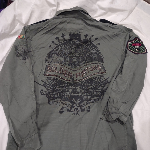 Parish Nation 2XL bomber jacket shirt with patches military shirt - Picture 6 of 10